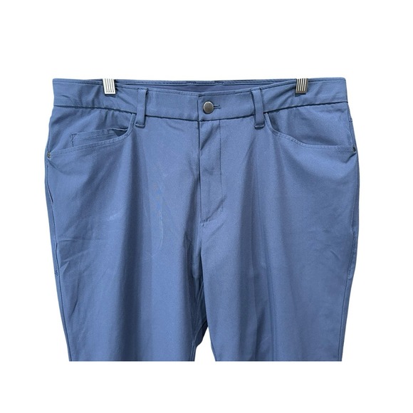 CRZ Yoga All Day Comfy Slim Fit Pants Mens 36W ( 36x30 ) Electric Blue Navy Golf - Picture 2 of 5